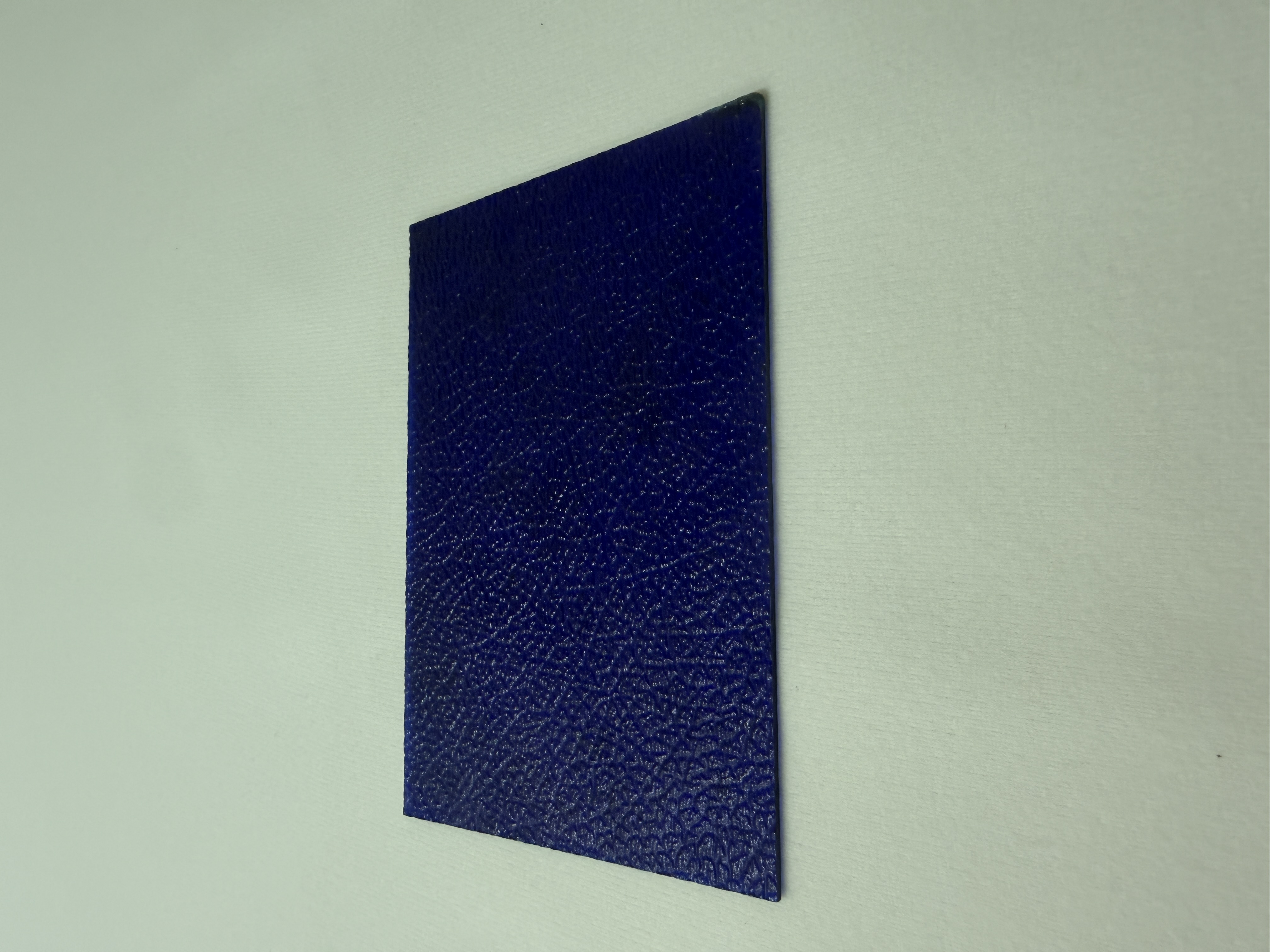 Blue Litchi Grain Embossed Pol...