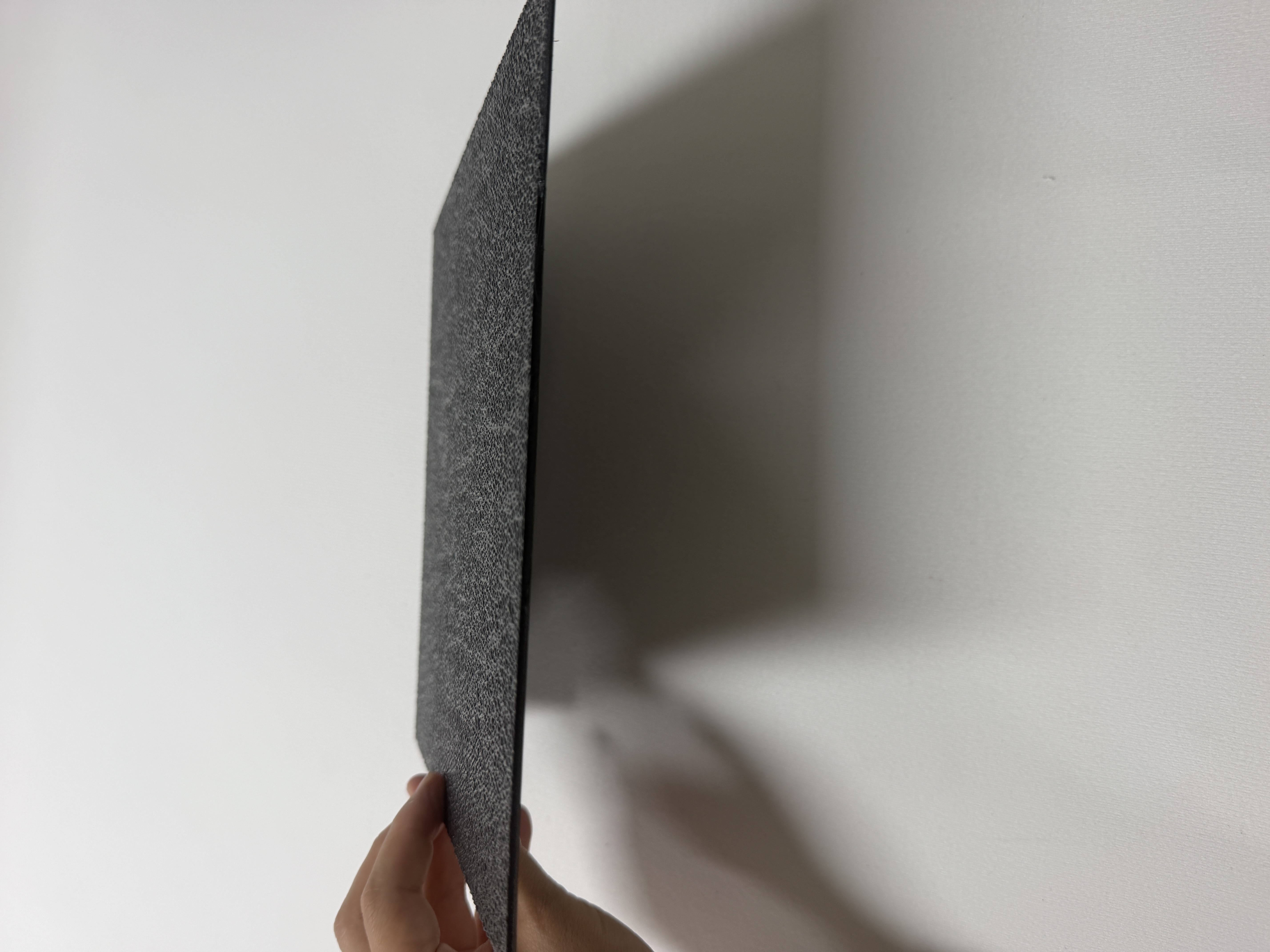 3mm Black Leather Grain Textur...