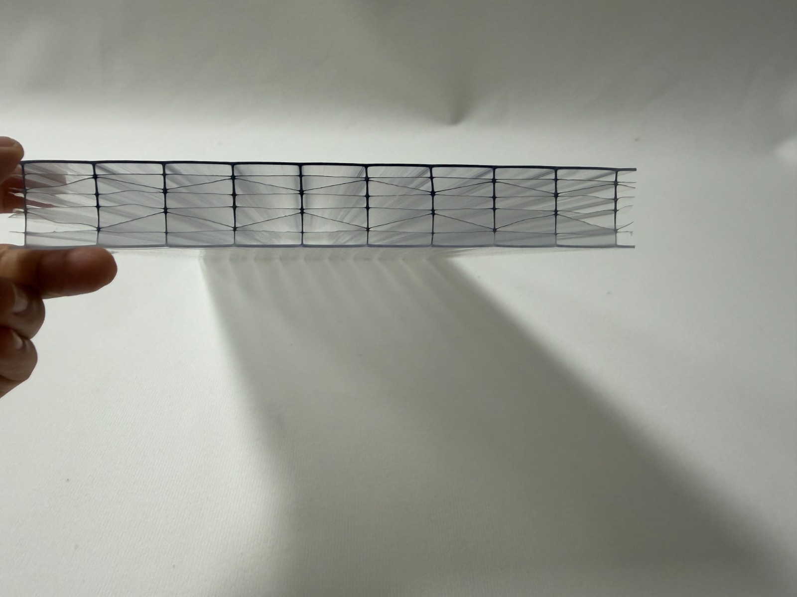 20mm Clear X-Structure Polycarbonate Hollow Sheet