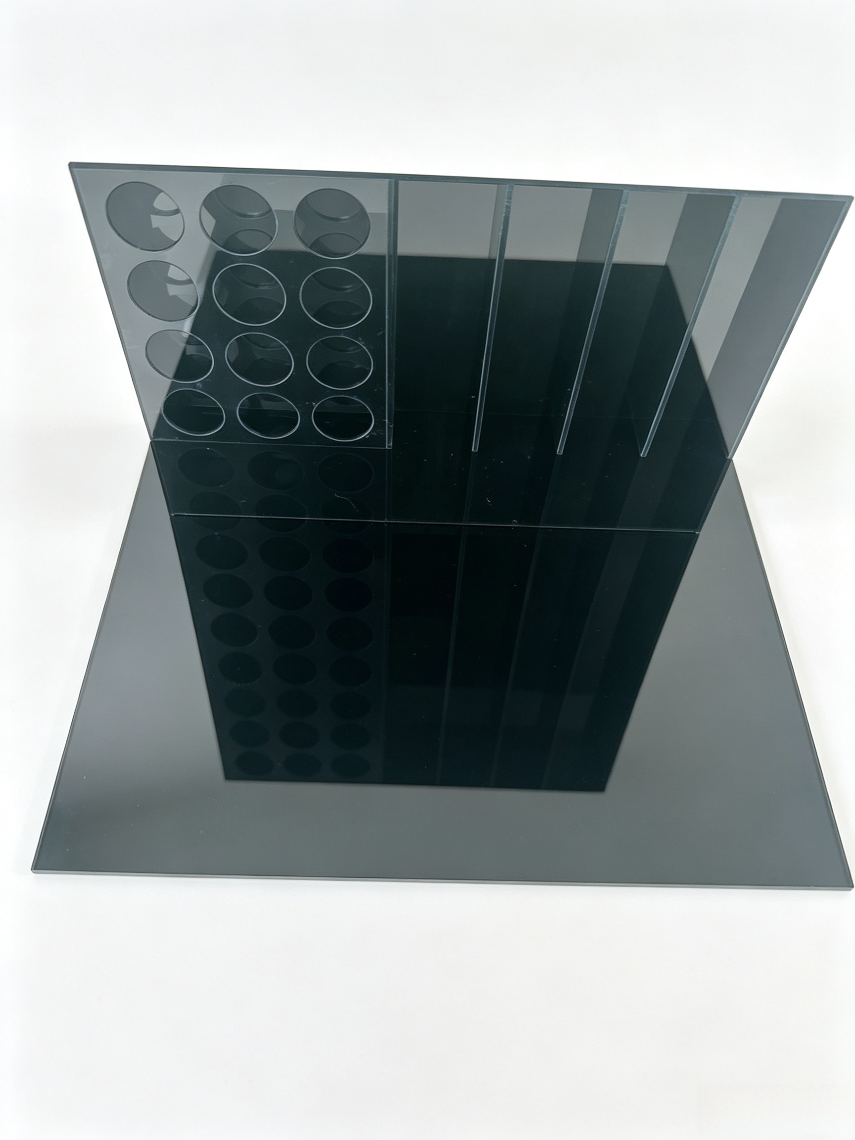 Custom Dark Grey Acrylic Storage Tr...