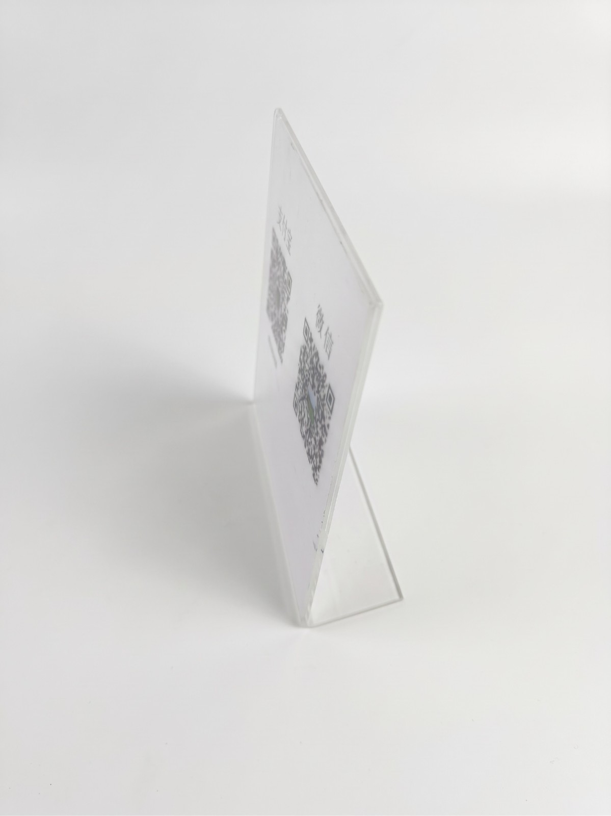Clear Acrylic QR Code Payment Stand, UV Printed Desktop WeChat & Alipay Payment Sign