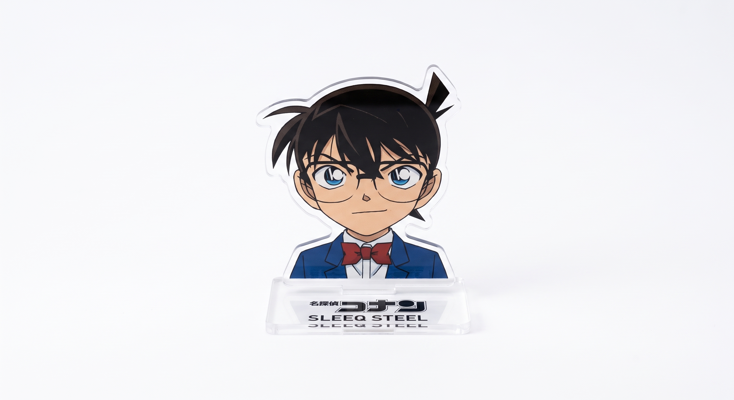 Clear Acrylic Anime Character Standee, UV Full Color Printed Conan Acrylic Desk Stand with Integrated Base