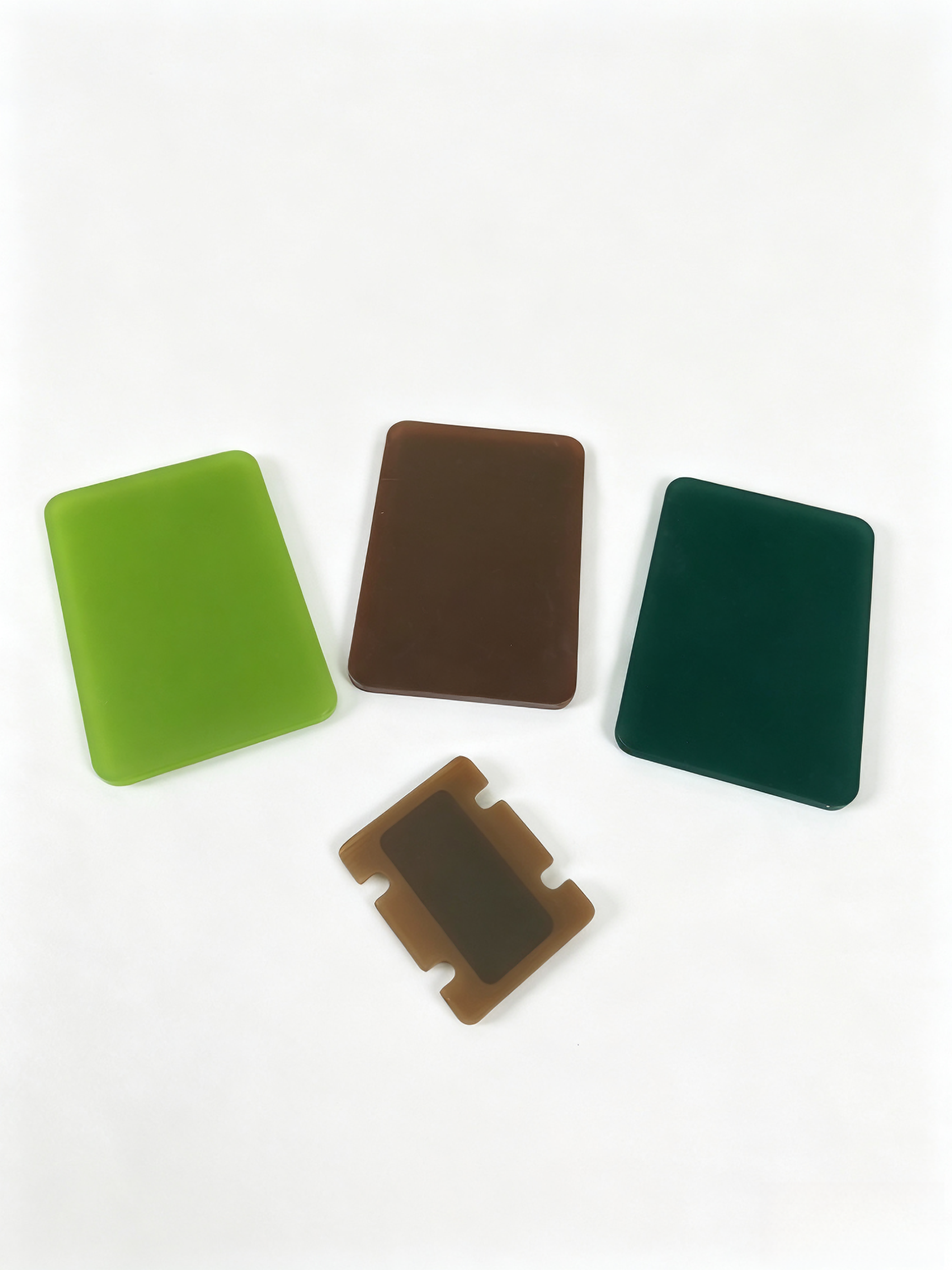 Custom Matte Colored Acrylic Sheets with Rounded Corners & CNC Cutouts