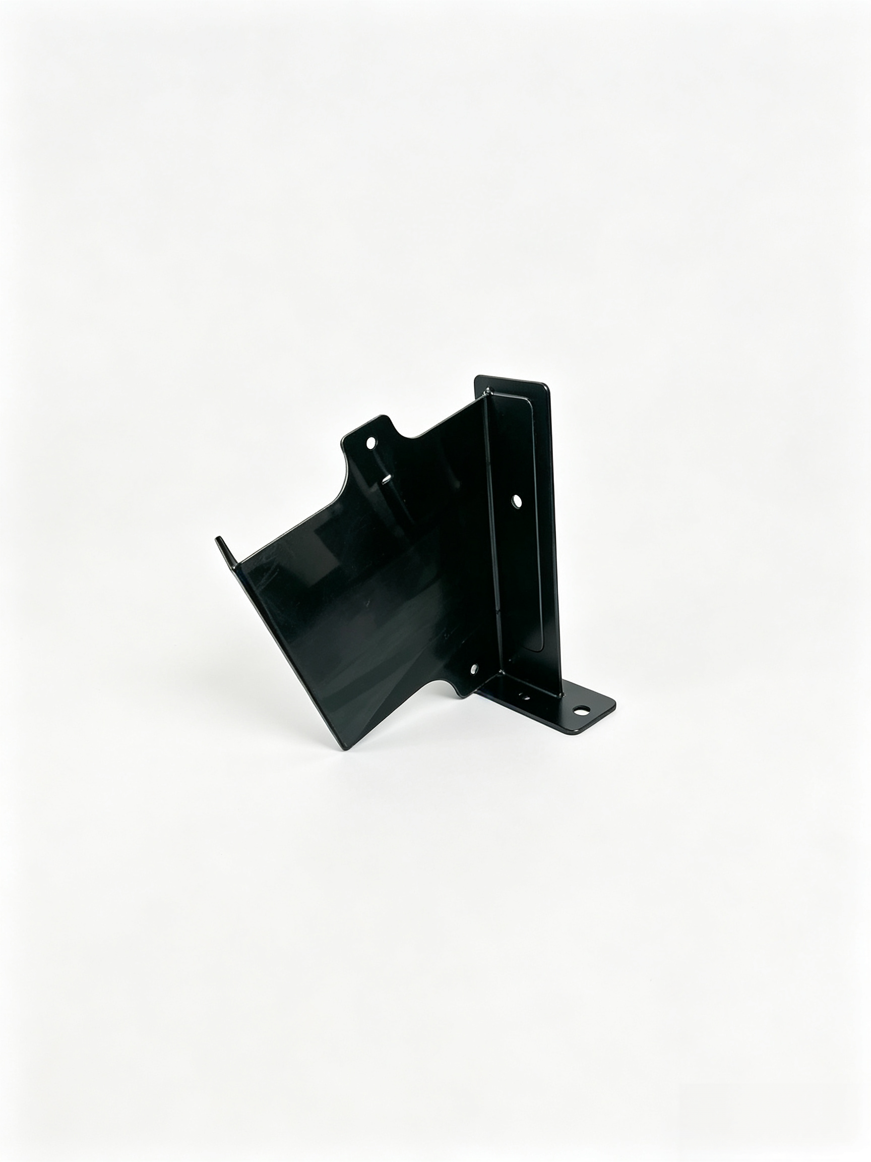 Glossy Black Acrylic Bent Assembly Bracket, CNC Cut & Hot Bending Acrylic Support Fixture