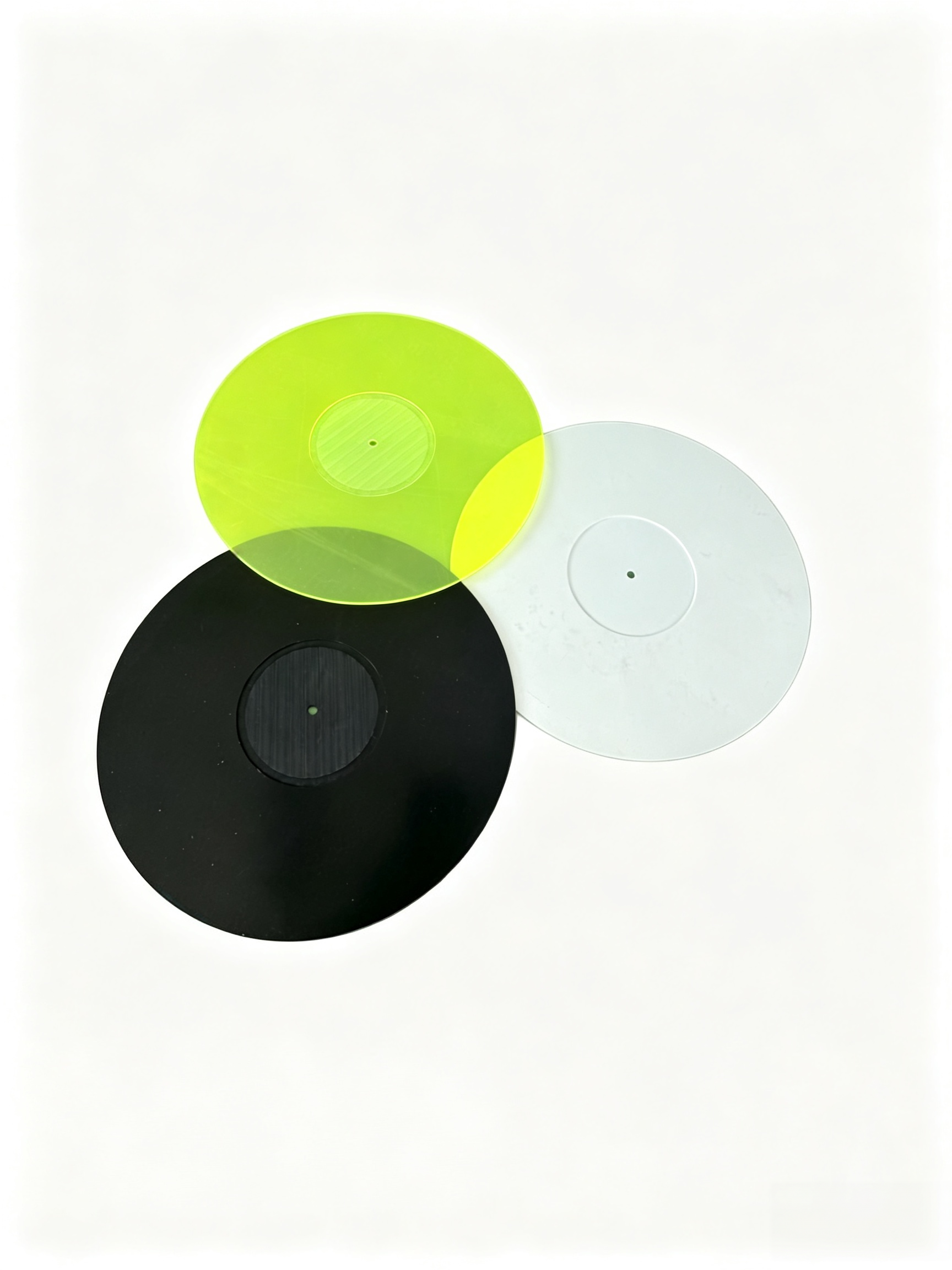 Colored Transparent Acrylic Vinyl Record Style Round Discs