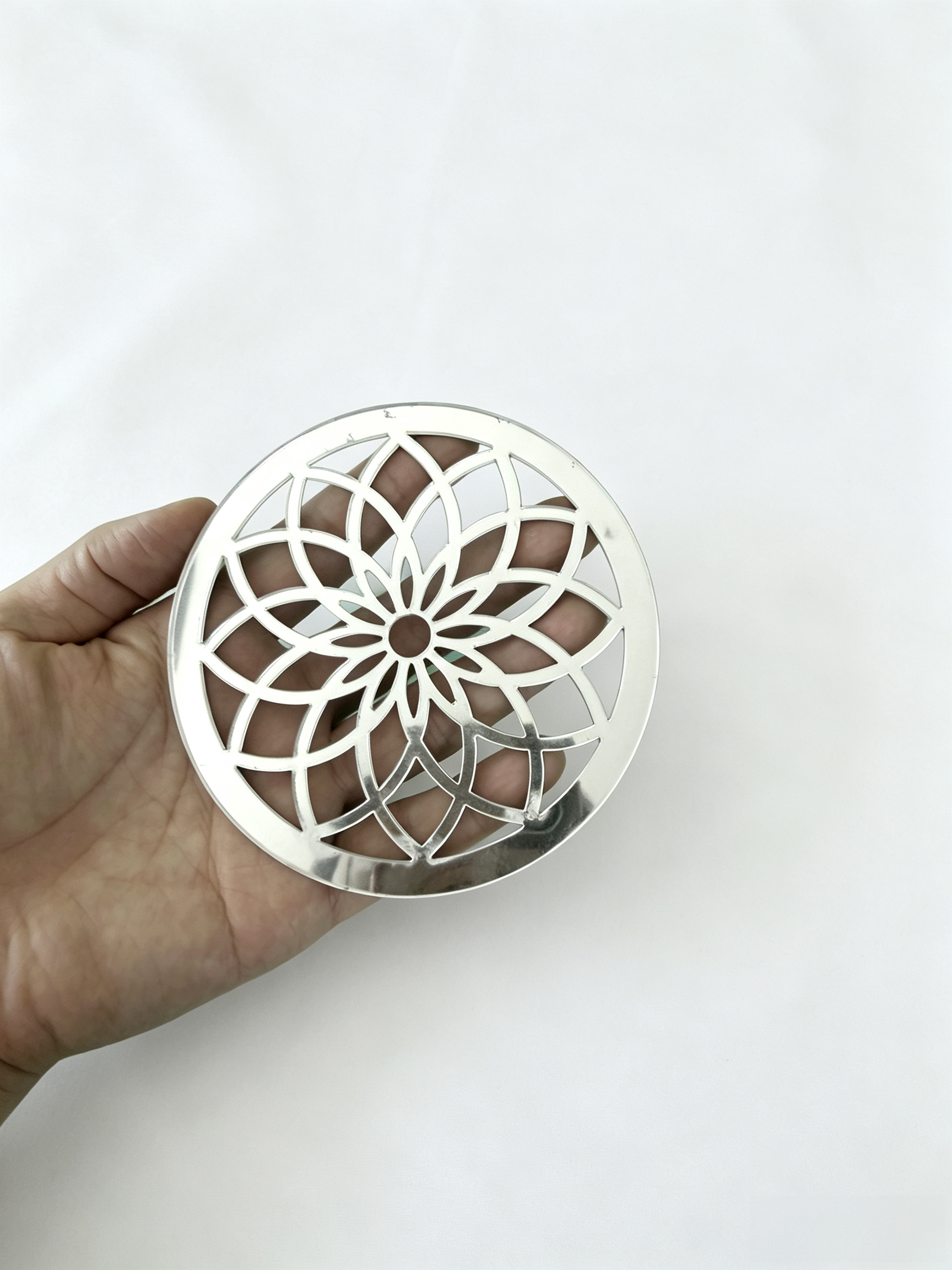 Mirror Silver Acrylic Mandala ...