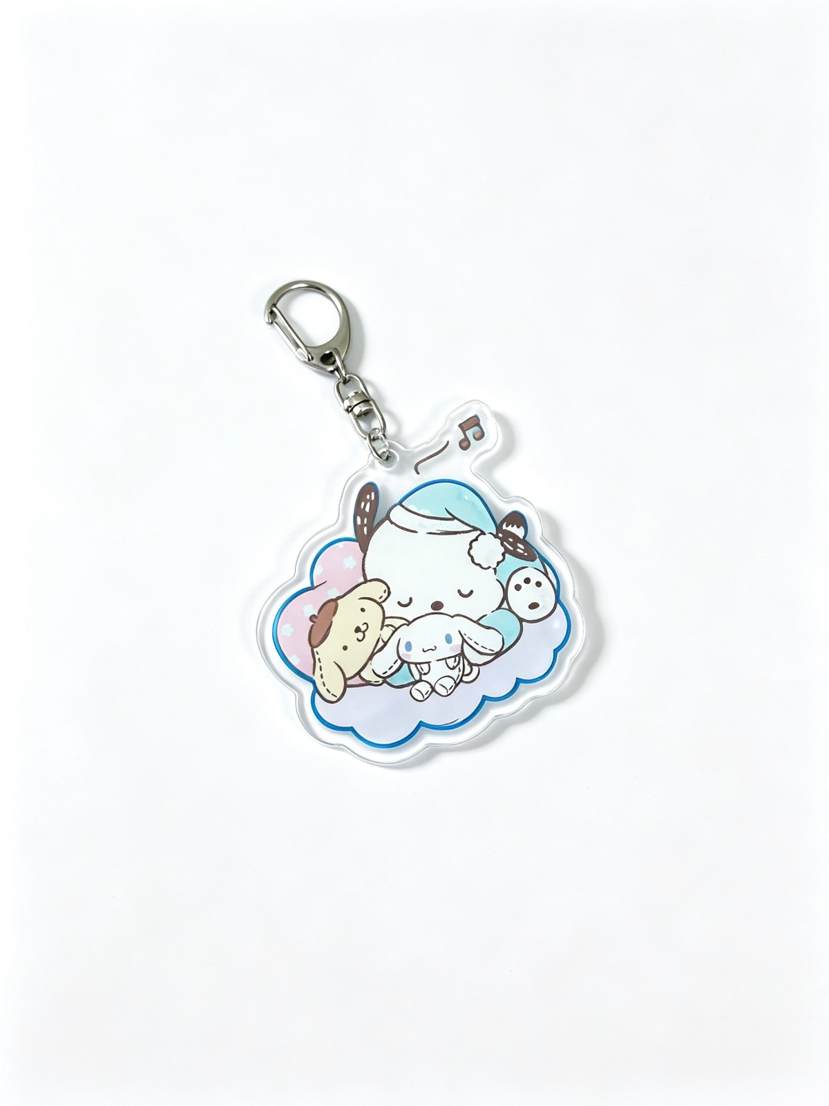 Double Layer Clear Acrylic Anime Keychain, UV Printed Cartoon Character Acrylic Charm with Lobster Clasp